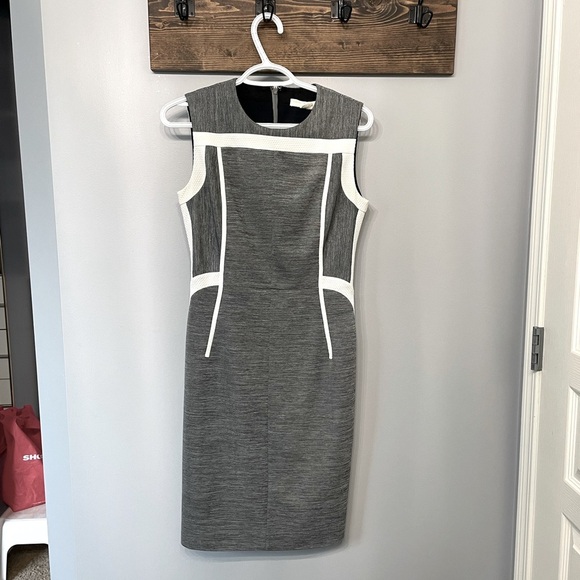 Women’s O’2nd Midi white and grey dress size 4 - Picture 1 of 7